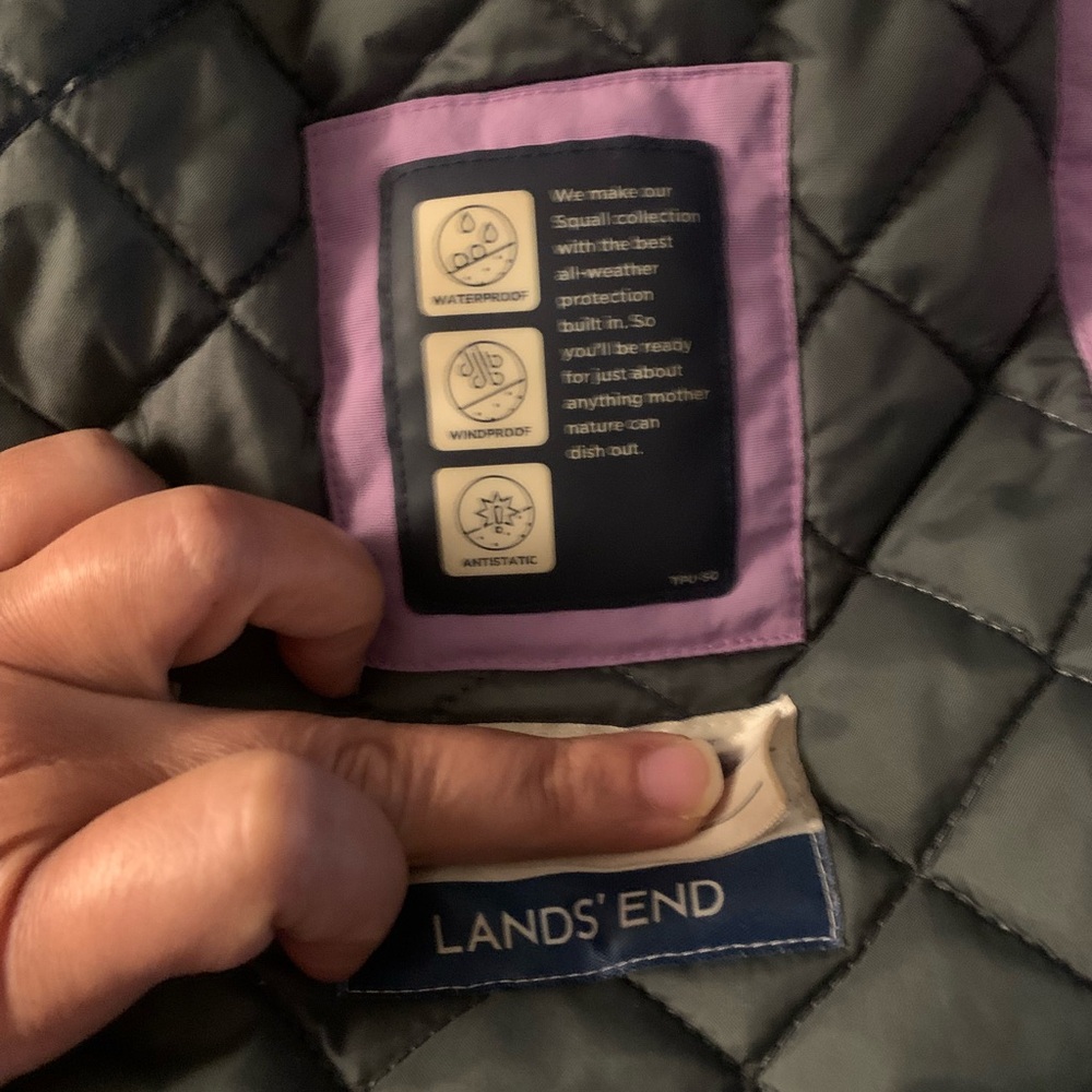 Lands' End Fleece Jacket in Gray and Purple